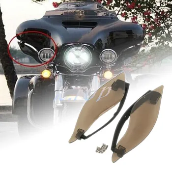 1 Пара дымчатых боковых крыльев из АБС-пластика, воздушные дефлекторы для Harley Touring FL 14-15
