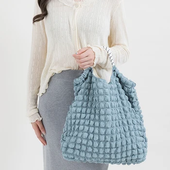 Мягкие нейлоновые сумки Большие кошельки для покупок 2023 Повседневная сумка-тоут большой емкости Дизайнерские стеганые Женские сумки через плечо