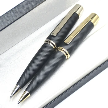 Роскошный дизайн в металлическую полоску B_L, большие шариковые ручки с толстым корпусом, канцелярские принадлежности, деловая мода, уникальная шариковая ручка для подарка мужчинам