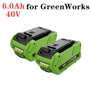 Ersatz 40V 18000mAh 6000mAh Lithium-Ionen Batterie 29472 für GreenWorks 40Volt G-MAX 29252 20202 22262 27062 21242 Power Tools