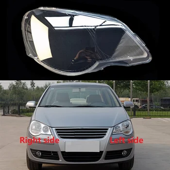 Корпус линзы передней фары, крышка фары, прозрачный абажур, стеклянный абажур для Volkswagen VW Polo 2006 2007 2008 2009 2010