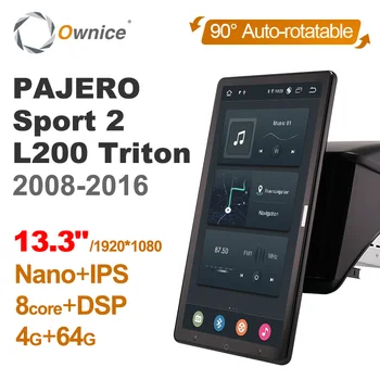 1920*1080 Android 10,0 Ownice 13,3 Дюймов Поворотное Автомагнитоло для Mitsubishi PAJERO Sport 2 L200 Triton 2008 2016 Автомобильное Радио Авто GPS