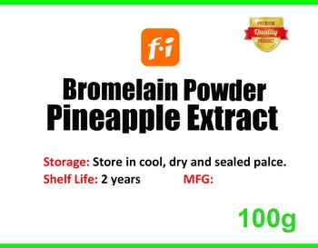 Чистый порошок бромелайна, экстракт ананаса, 100000u / г, отбеливающий и удаляющий веснушки