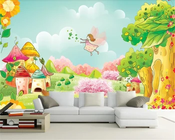 beibehang papel de parede Оригинальные скандинавские простые обои с растениями и свежими животными, 3D украшение фоновой стены детской комнаты